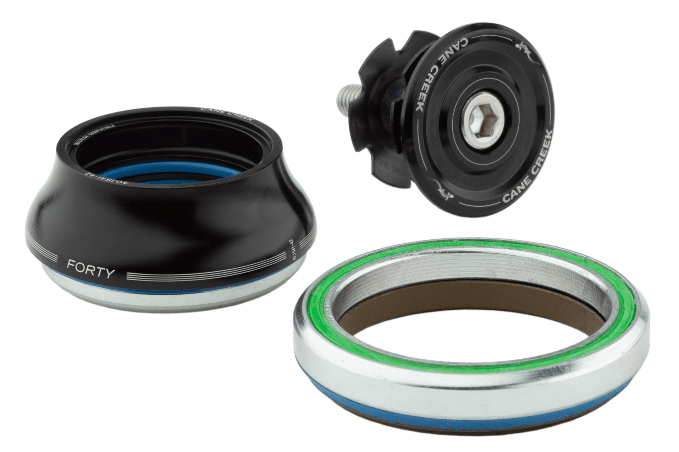 Cane Creek Tapered Headset 40 Is42//28.6 Is52//40 Tall Cover Integrated Black