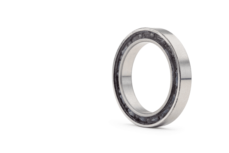 XD 15 bottom bracket bearing with the seal pulled off exposing the internals of the bearing