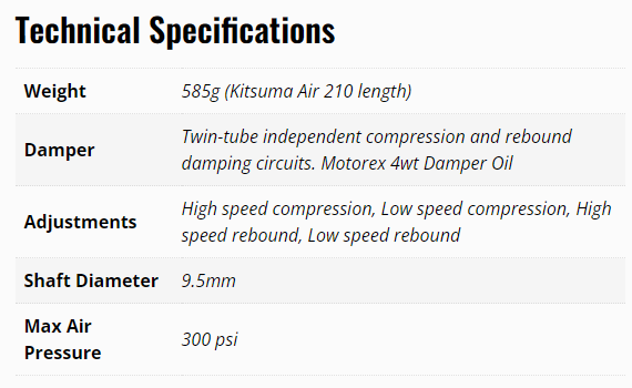 DB Kitsuma Air Tech Specs